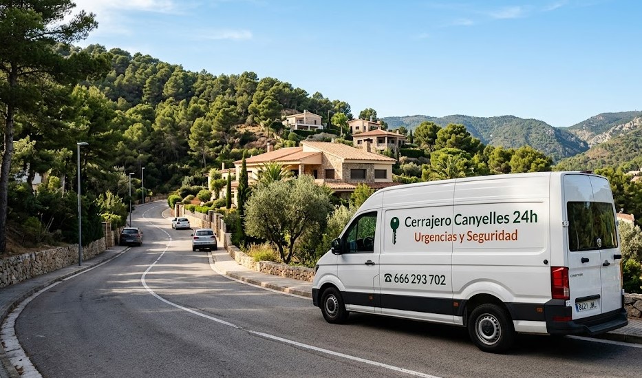 Furgoneta Cerrajero Canyelles Barcelona 24h